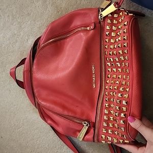 Michael Kors studded pink backpack